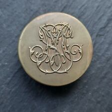 Antique Button Your Order Will Be Sent IN Encrypted Monogram 1 3/16in French picture