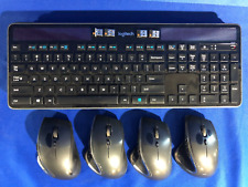 Lot: 4x Logitech Wireless Keyboard and Mouse w/ Dongle - PARTIALLY TESTED - READ picture