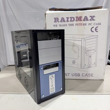 Vintage Raidmax Galaxy ATX-268WB Sleeper Mid PC Case Only Retro Gaming Black picture
