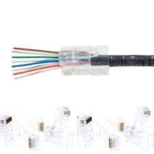 1000 Pack Cat6 RJ45 Network Modular Plug UTP Cable Connector End Pass Through EZ picture