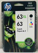 New Genuine HP 63XL Black & 63 Color Ink Cartridge Envy 4511, 4512, 4513 picture