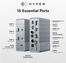 Hyper Drive - Gen2 USB-C Hub - 18 ports - Media HUB Docking Station picture