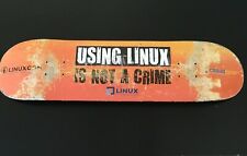 2012 Linux-con USING LINUX IS NOT A CRIME Computer Collectable SKATEBOARD DECK  picture