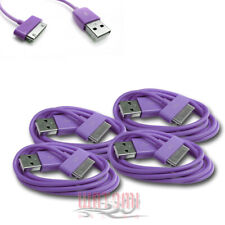 4X 10FT 30-PIN USB SYNC DATA POWER CHARGER PURPLE CABLE IPHONE IPOD TOUCH IPAD picture