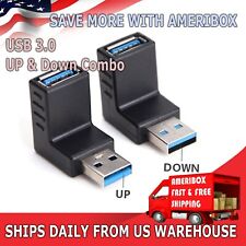 USB 3.0 Adapter 90Degree Male to Female Combo Vertical Up and Down Angle Coupler picture