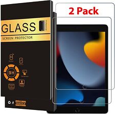 {2-Pack} HD Clear Tempered Glass Screen Protector For iPad 10.2 7th 8th 9th Gen picture