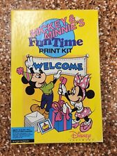 Disney Mickey and Minnie's Fun Time Print Kit Vintage PC Software, 3.5