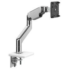 Humanscale M8.1 Adjustable Monitor Arm with Clamp Mount White/Polished Aluminum picture