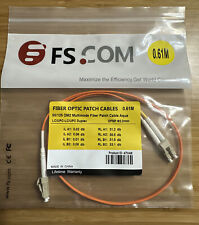 FS.com LC UPC to LC UPC Duplex OM2 Multimode Fiber Patch Cable .61 meters (2’) picture