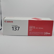 Genuine Canon 137 Black Toner Cartridge OEM 2400 Pages New Sealed Box picture
