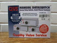 QVS Manual Dataswitch AB Switch Box Gold Plated Connectors DB25 1996 Computer picture