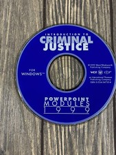 Vintage 1999 Introduction to Criminal Justice Powepoint Modules PC Computer Disc picture