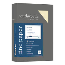 Southworth 25% Cotton Business Paper Ivory 24 lbs. Wove 8-1/2 x 11 500/Box FSC picture