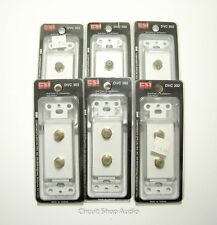 6 Pack - CSI / Speco Dual Gold F Connector Wall Plate Insert / DVC302 picture