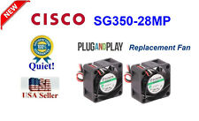 Pack 2x Quiet Replacemet Fans for Cisco SG350-28MP Managed Switch Low Noise picture