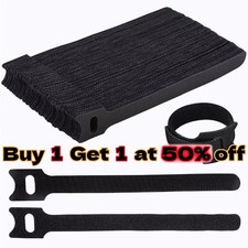 50-100pcs Cable Straps Wire Cord Hook Loop Ties Reusable Fastening Organizer Lot picture