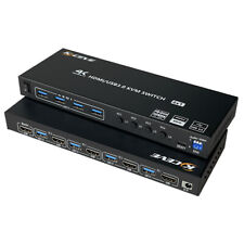 4 Port HDMI USB 3.0 KVM Switch 4X1 4K@60Hz Switcher 4 in 1 Out 4 Computer Share picture