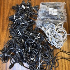 Mixed Lot Of 54 6ft Power Cord Cable 3 Prong PC Computer TV Monitor Cable picture
