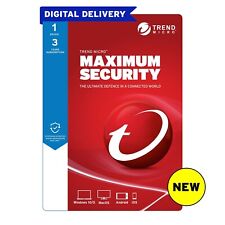 Trend Micro Maximum Security 2024 3 Device 1 Year Licence - 5 Minute Email Key picture