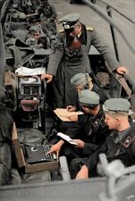 German Military Using Enigma Encryption Machine WW2 Re-Print 4x6 picture