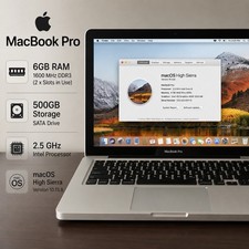 Apple MacBook Pro 500GB Storage 6GB RAM 2.5GHz Intel Processor. Unlocked. picture