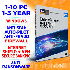 Bitdefender Internet Security 2023 1-3-5-10 PC 1-2 years (USA / Canada) key picture