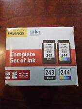 Canon 243 244 Black Color Printer Ink 2 Pack PG-243 CL-244 New Sealed picture