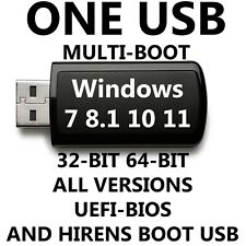 Windows Multi-Boot USB 7 8.1 10 11 AND HIREN`S BOOT USB | UEFI/BIOS | 32-64 BIT picture