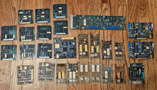 Cool Big Lot Vintage Retro Rare Military White Gold Ceramic IC's Boards Late 70s picture