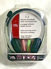 Cyber Acoustics Stereo Headset with Microphone Headphones Audio AC-201 picture