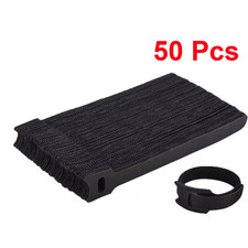 50pcs Cable Straps Wire Cord Hook Loop Ties Reusable Fastening Organizer Laptop picture