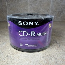 Sony CD-R Music 50 Pack 80 Minute Blank Recordable 50 Discs NEW FACTORY SEALED picture