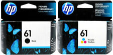 HP #61 2pack Combo Ink Cartridges 61 Black and Color NEW GENUINE picture