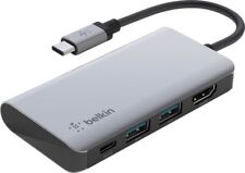 Belkin - USB-C 4 in 1 Multiport Adapter - 4K HDMI - Gray picture