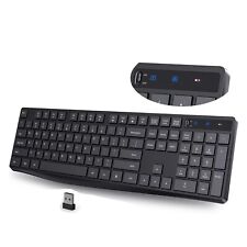 Victsing Wireless Keyboard 2.4G USB Full Size Ergonomic Keyboard for PC Laptop picture