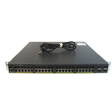 Cisco Catalyst 2960-S Series 48-Port Switch WS-C2960S-48FPS-L W/ Power Cord picture