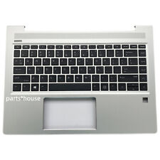 For HP ProBook 440 445 G6 445R G6 440 G7 Palmrest US Keyboard L44589-001 Silver picture