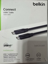 Belkin - USB 4 2.6’ USB-C to USB-C Cable with 100W Power Delivery - Black picture
