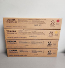 Toshiba T-FC505U Toner Cartridges Set KCMY For 2E505ACE,3005ACE,3505ACE OEM NEW picture