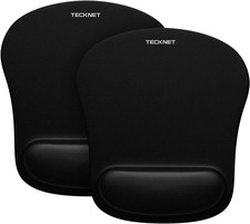 2 Pack Gaming Ergonomic Mouse Pad with Wrist Support Black | Soft Memory Foam, F picture