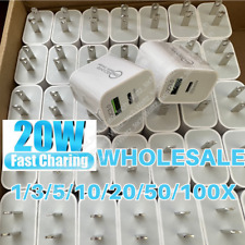 Wholesale Lot 20W PD USB C Fast Charger Adapter QC Block For iPhone 15 Samsung picture