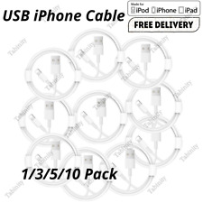 Lot For Apple iPhone 14 13 12 11 8 7 6 XR USB Cable Charger Charging Cord 3/6Ft picture