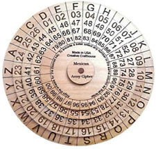 Mexican Army Cipher Wheel A Historical Decoder Ring Encryption Device Cryptex picture